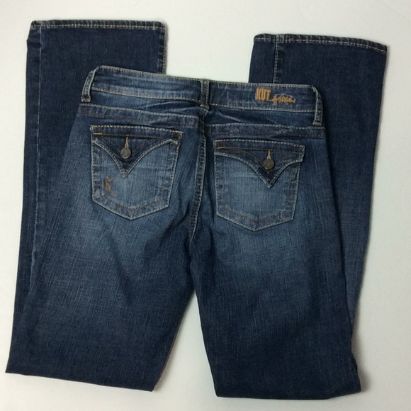 Kut from the Kloth Ladies Distressed Boot Jeans 2 - Picture 1 of 8